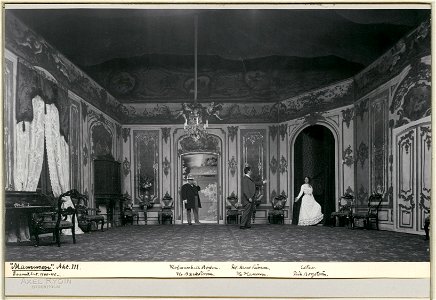 Mammon, Dramatiska teatern 1901. Föreställningsbild - SMV - H12 013