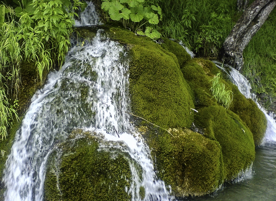 Small Waterfall at Plitvice Lakes National Park, Croatia
