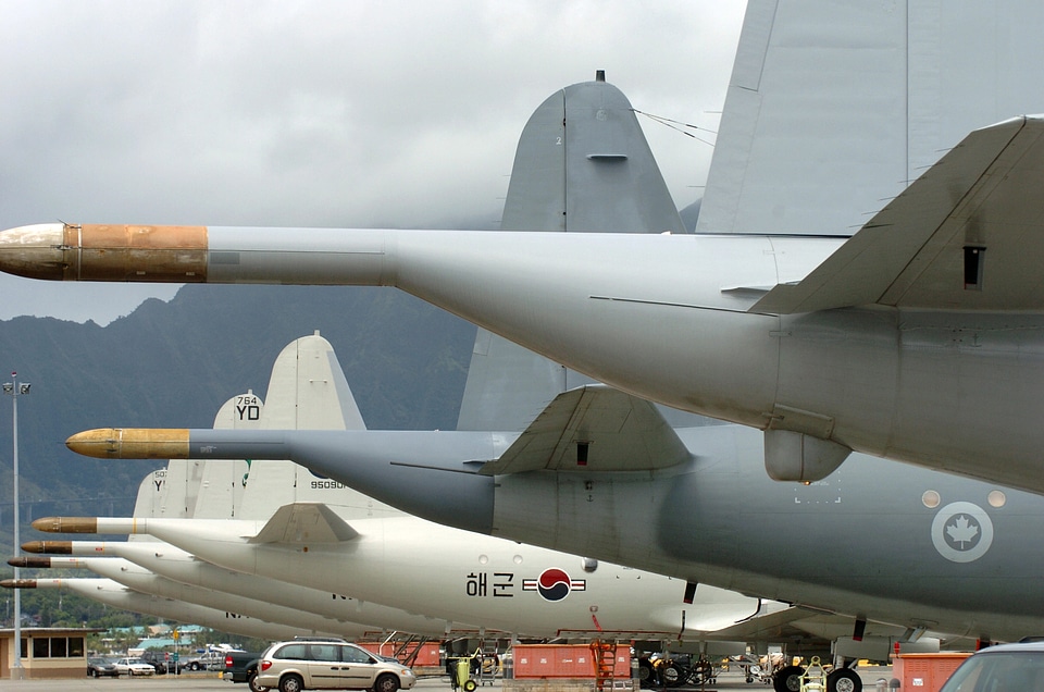 Planes at the Marine Corps Base in Hawaii