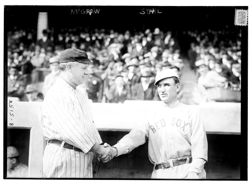 Managers John McGraw, New York NL, and Jake Stahl, Boston AL, at World Series (baseball) LCCN2014691734