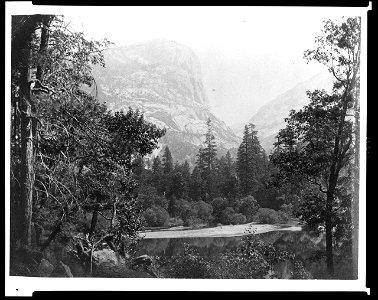 Mirror Lake with trees and mountains, Yosemite National Park, Calif. LCCN95514074