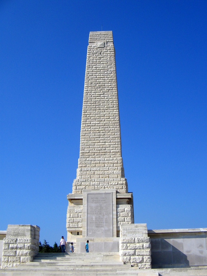 British war monument for the Battle of Gallipoli in Canakkale, Turkey