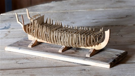 Modell till fartygsspant. Troligen modell till Karl Gustav Wrangels jakt - Skoklosters slott - 104939