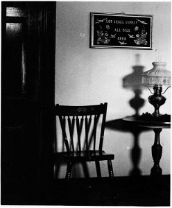 Lancaster County, Pennsylvania. This picture shows detail in a Conservative Mennonite living room. . . . - NARA - 521061