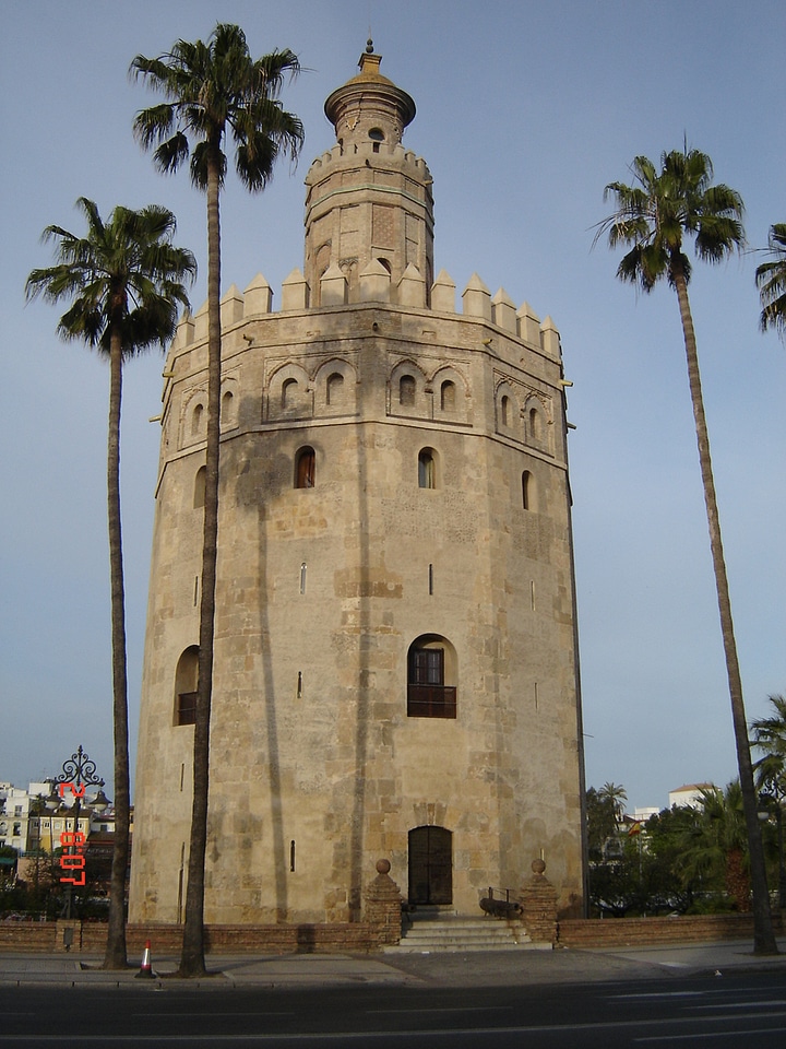 Full View of La Torre del Oro in Seville, Spain