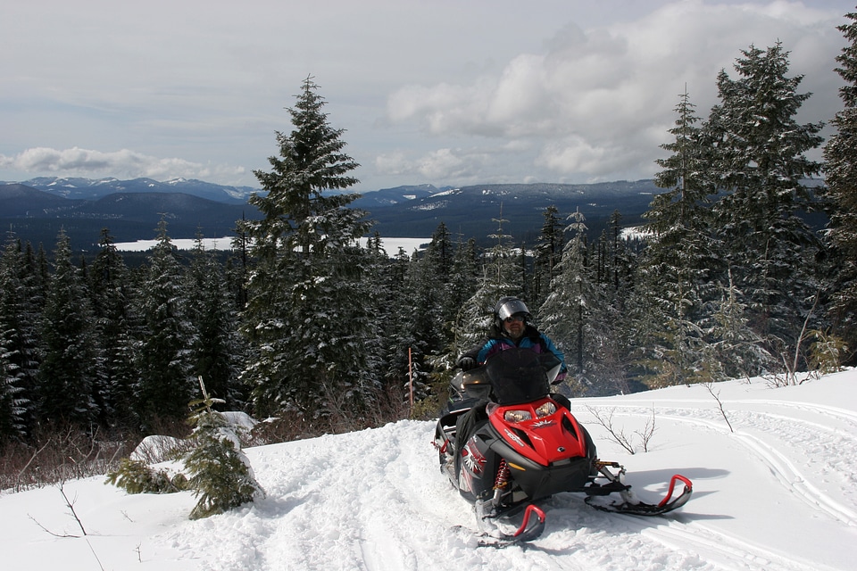 Snow mobile on Mount Hood