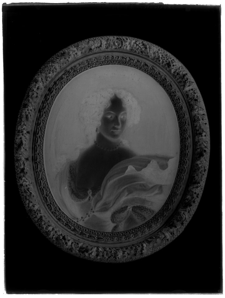 Maria Aurora von Königsmarck , 1660-1728. Oval oljemålning på duk - Skoklosters slott - 25950-negative