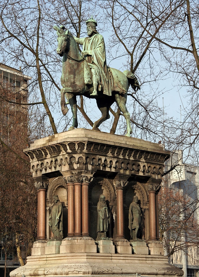 Monument to Charlemagne in Herstal, Belgium