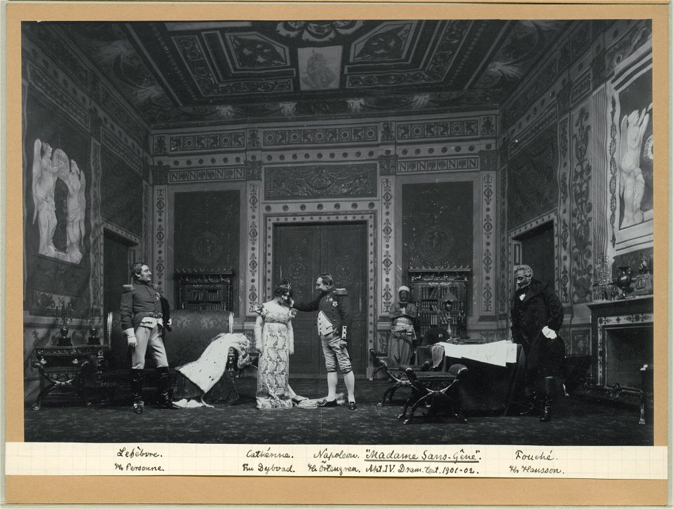 Madame Sans-Gêne, Dramatiska teatern 1902. Föreställningsbild - SMV - H13 045