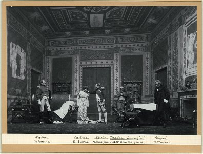 Madame Sans-Gêne, Dramatiska teatern 1902. Föreställningsbild - SMV - H13 045