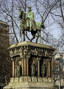 Statue of Charlemagne in Liege, Belgium photo