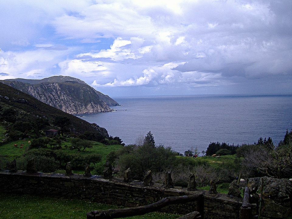 Hilly Shoreline landscape in Galicia, Spain
