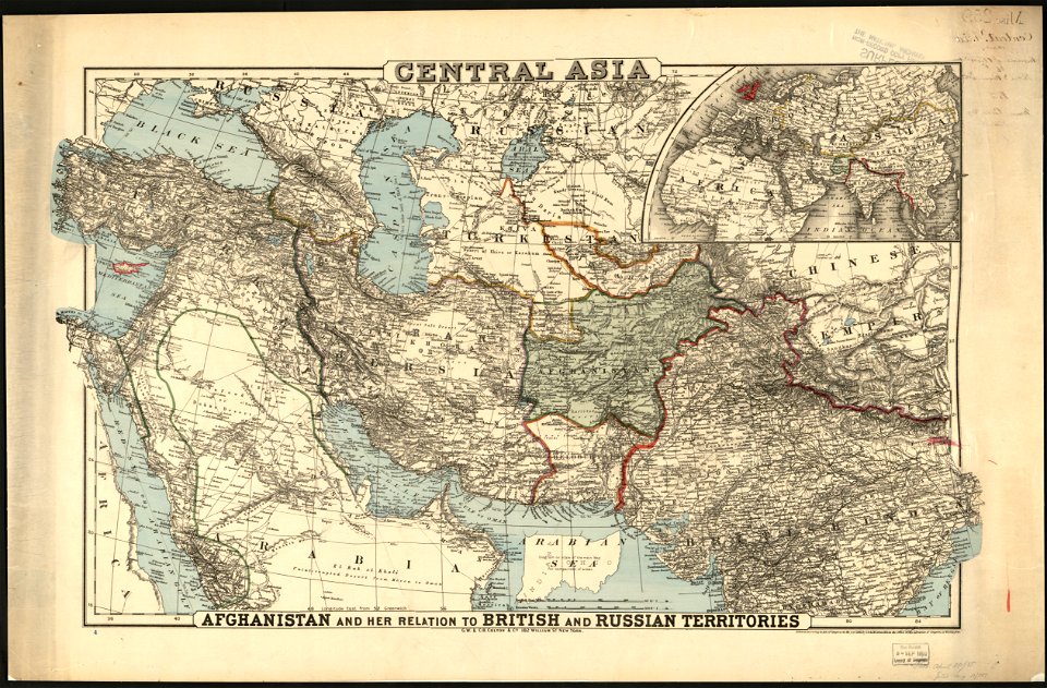 Map of Central Asia 1885