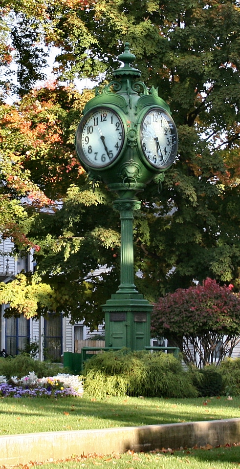 Ligonier town clock in Indiana
