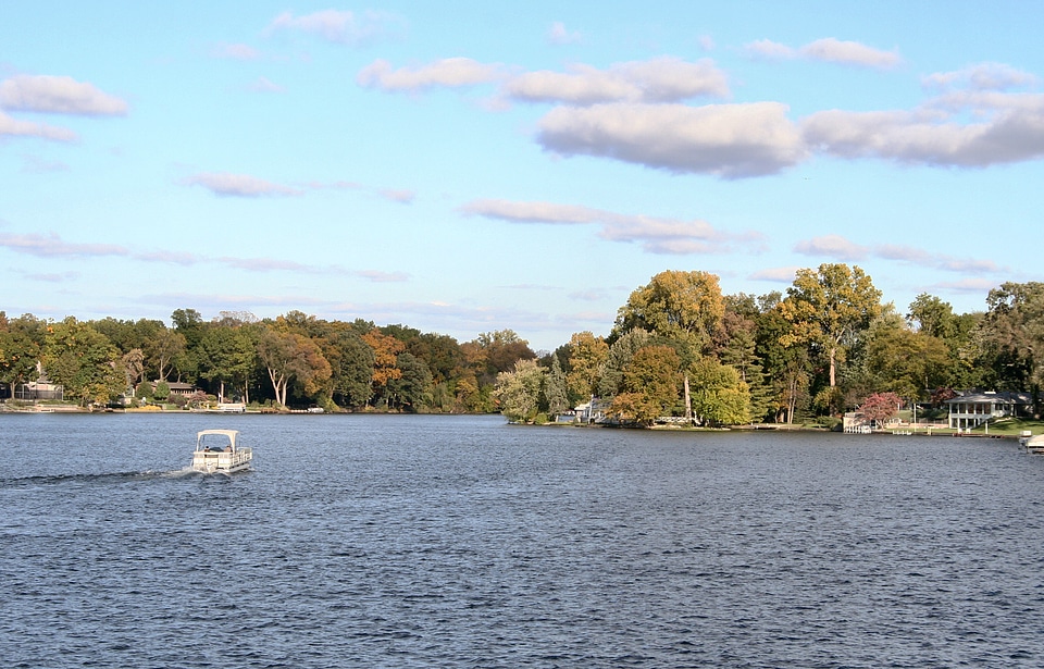 St. Joseph River flowing through Elkhart landscape