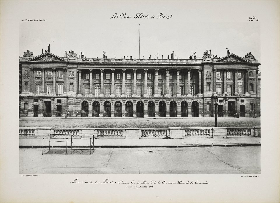 Ministère de la Marine. Ancien Garde-Meuble de la Couronne. Place de la Concorde (jlpw15 0726)