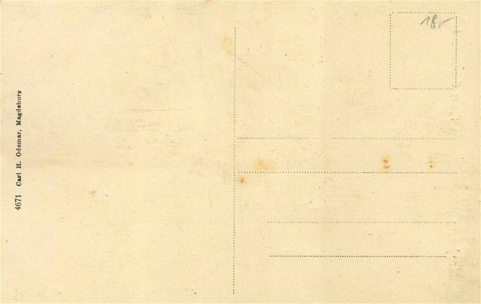 Magdeburg, Sachsen-Anhalt - Kaiser-Otto-Denkmal (back) (Zeno Ansichtskarten)