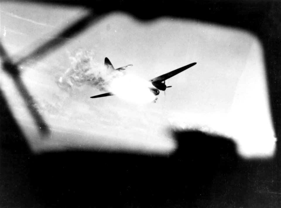 Mitsubishi G4M is shot down in May 1944