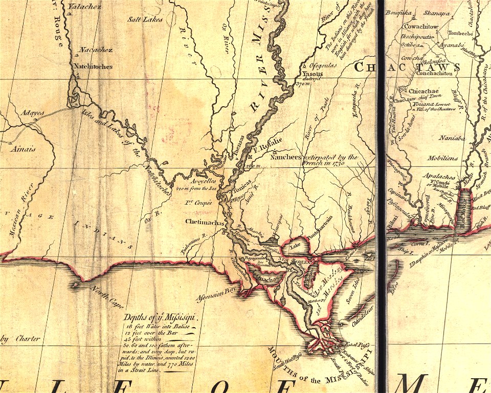 Mitchell Map-Louisiana 1770s