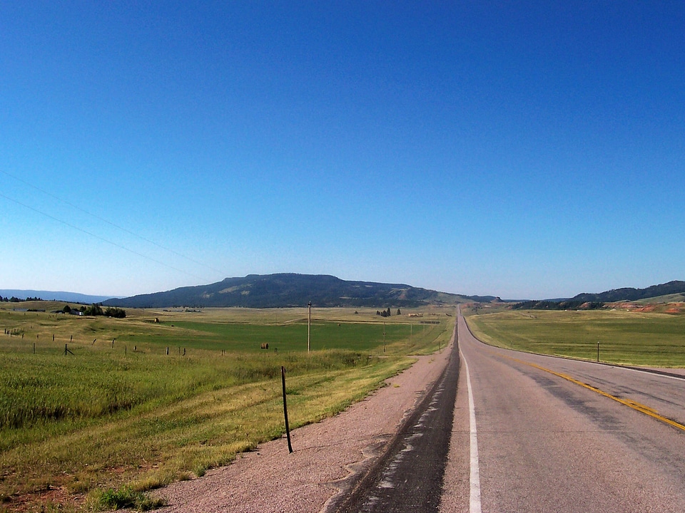 Roadside view in northern Weston County in Newcastle, Wyoming