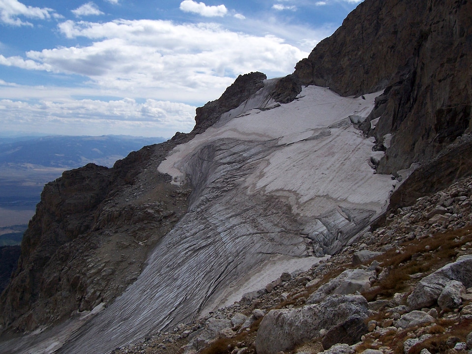 Middle Teton Glacier in Grand Teton National Park, Wyoming