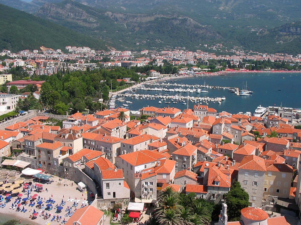 Panorama of Budva in Montenegro