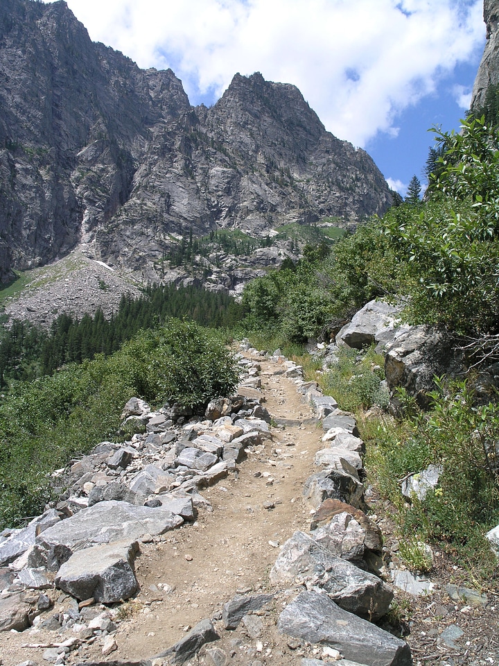 Trail through death canyon at Grand Teton National Park, Wyoming