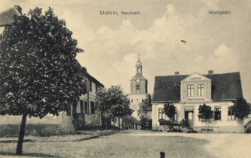 Mohrin N. M., Ostbrandenburg - Marktplatz (Zeno Ansichtskarten)