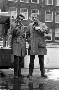 TV-opnamen in Jordaan voor de detective-serie Judasgeld van Marten Treffer vec, Bestanddeelnr 922-1937