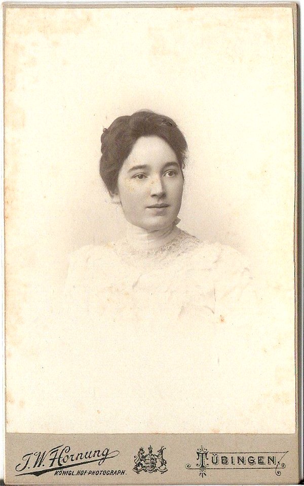 Maria Schweiger geb. Schmidt, Foto von J. W. Hornung, Tübingen um 1910