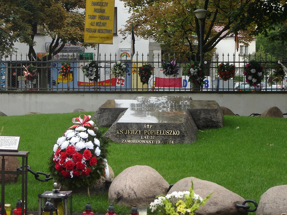 Jerzy Popiełuszko Monument in Warsaw, Poland