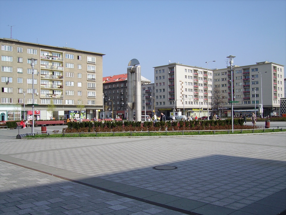 Town Square in Havirov, Czech Republic