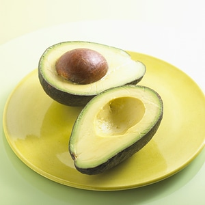 Avocado in plate photo