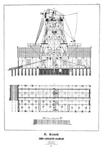 Molen Wilpermolen zaagmolen houten achtkant tekening