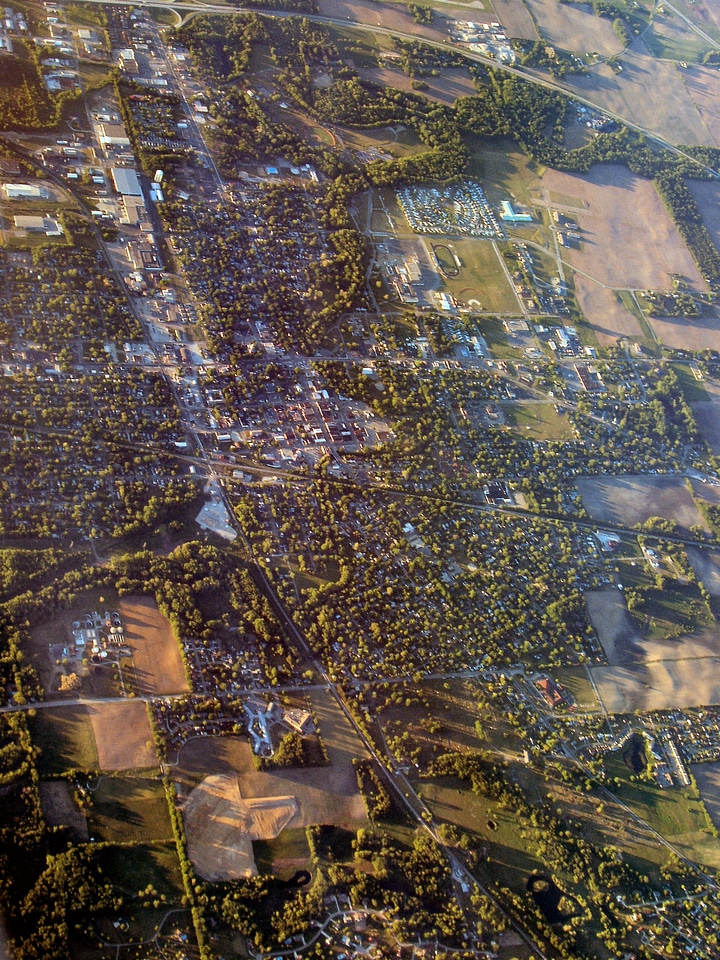 Aerial View of Plymouth in Indiana