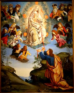 Assumption of the Virgin with St. Thomas (Madonna della Cintola), by the Master of the Lathrop Tondo, 1475-1500, oil and tempera on wood - John and Mable Ringling Museum of Art - Sarasota, FL - DSC00557 photo