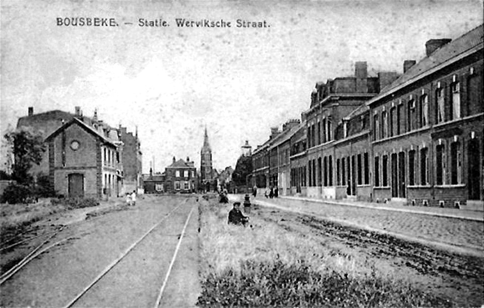 Gare du tramway Bousbbecque vers les années 1910