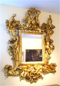 Mirror, Spain, mid 1700s AD, gilded pine - Museo Nacional de Artes Decorativas - Madrid, Spain - DSC08442 photo