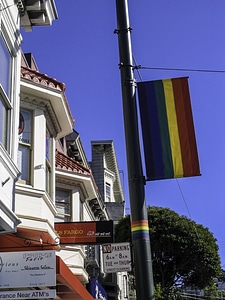 LGBT Pride Flag in The Castro, San Francisco, California photo