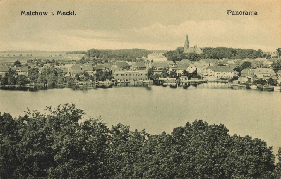 Malchow (Meckl.), Mecklenburg-Vorpommern - Stadtansicht (2) (Zeno Ansichtskarten)
