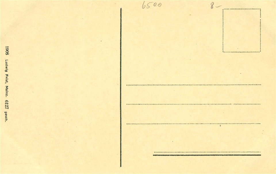 Mainz, Rheinland-Pfalz - Dom und Gutenbergdenkmal (back) (Zeno Ansichtskarten)