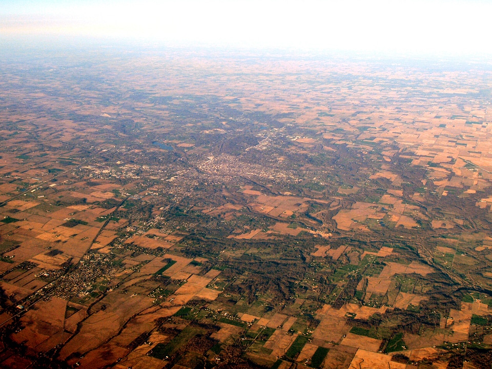 Aerial View of Richmond, Indiana