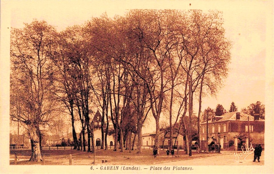 Garein (Landes) - Place des platanes