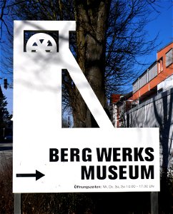 Penzberg, Bergwerksmuseum, Schild, 1