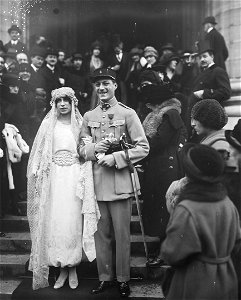 Mariage du comte George de Vogüe avec Mlle Mathilde Pillet-Will, le 15 novembre 1920 en l'église de la Madeleine