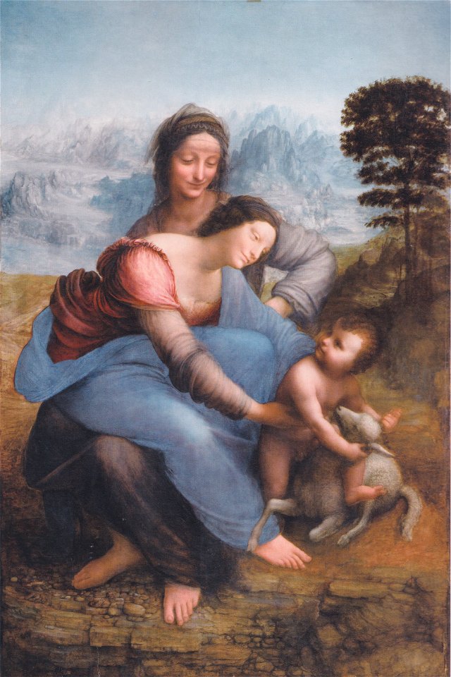 Léonard de Vinci, sainte Anne, Louvre