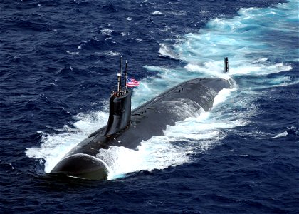 US Navy 091117-N-6720T-373 The Seawolf-class attack submarine USS Connecticut (SSN 22) is underway in the Pacific Ocean