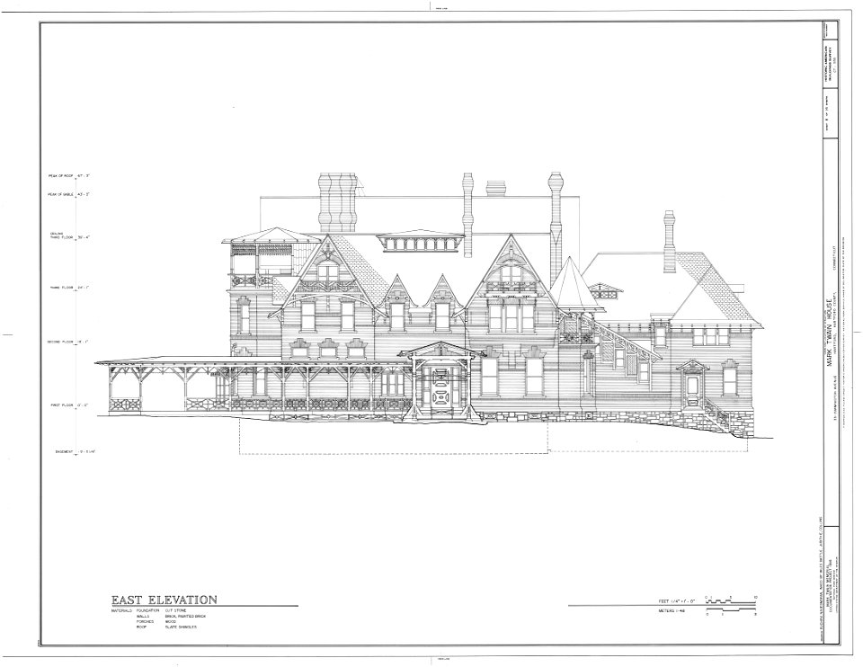 Mark Twain House - HABS drawing 00008a