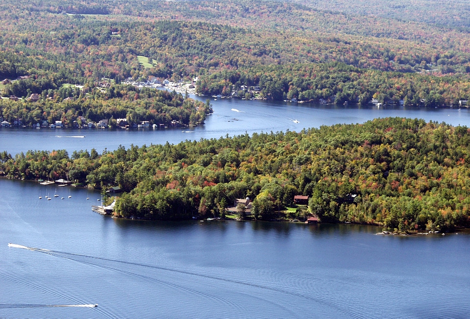 Lake landscape at Sunapee, New Hampshire