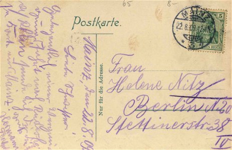 Mainz, Rheinland-Pfalz - Stadtansicht von der Rheinbrücke (back) (Zeno Ansichtskarten)